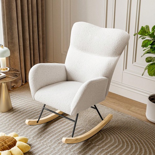 Teddy boucle rocking chair - boucle,