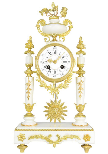 Portique fireplace clock