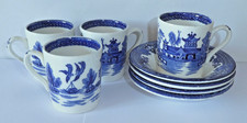 4 BURLEIGH WARE BLUE & WHITE