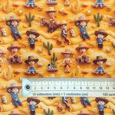 Cowboy Cotton Fabric Country