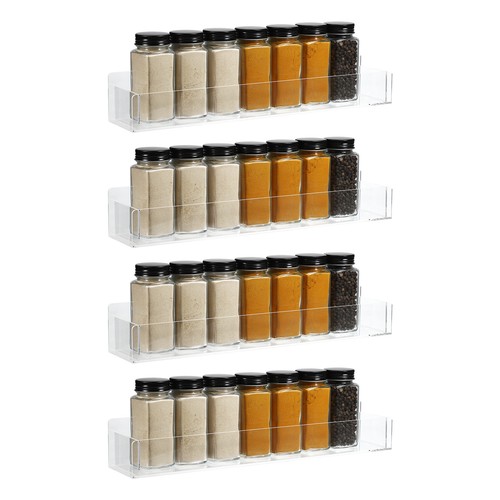 Acrylic spice rack wall mount - acrylic,