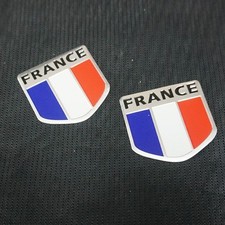 2x FRANCE Flag Small Metal