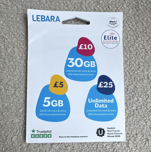 Lebara prepaid sim - lebara,