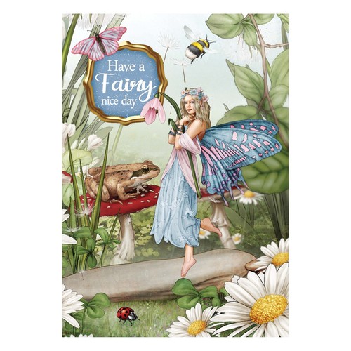 Woodland fairy birthday - fairy, card