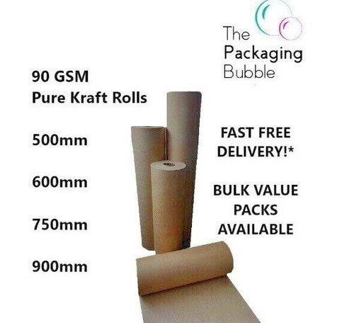 Brown pure kraft paper - brown, rolls