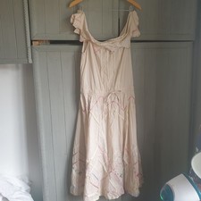 Vtg 80s Phool Midi Gypsy Dress