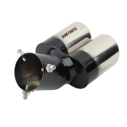 Curved car tailpipe twin - car,