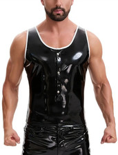 Men's Shiny Black with white