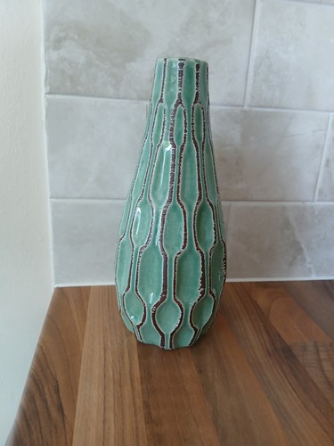 Olive green brown - vase, ceramic