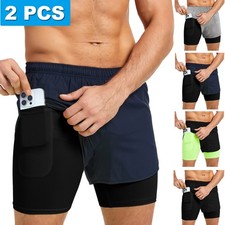Men's Print Gym 2 in 1 Running