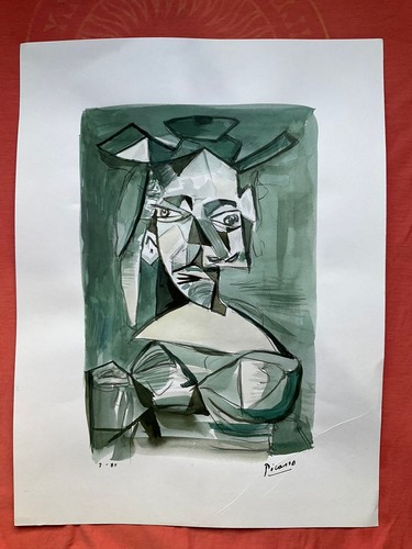 Picasso drawing old paper - picasso,