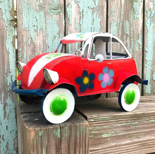Handmade metal colorful beetle - handmade,