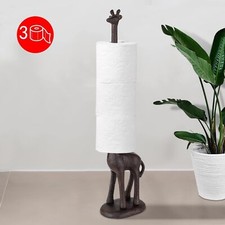 Cast Iron Animal Toilet Paper Holder Freestanding Kitchen Paper Towel Roll Pole