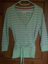 M&S apple green striped 3/4