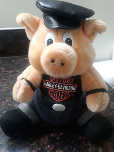Harley davidson pig plush - davidson,