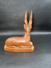 Gorgeous Wooden Hand Carved Gazelle / Deer Animal African Figure