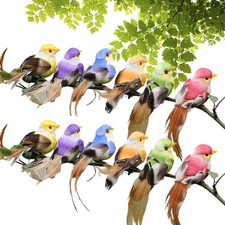  12PCS Cute Artificial Birds