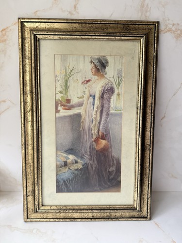 Vintage framed print - framed, edwardian