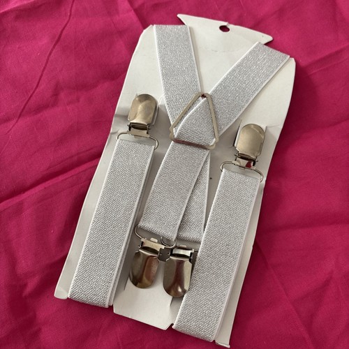 Silver grey braces clip - silver,