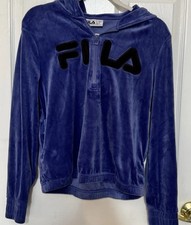 Vintage Fila Velour Tracksuit Jacket - 1/4 Zip Purple Women’s Small