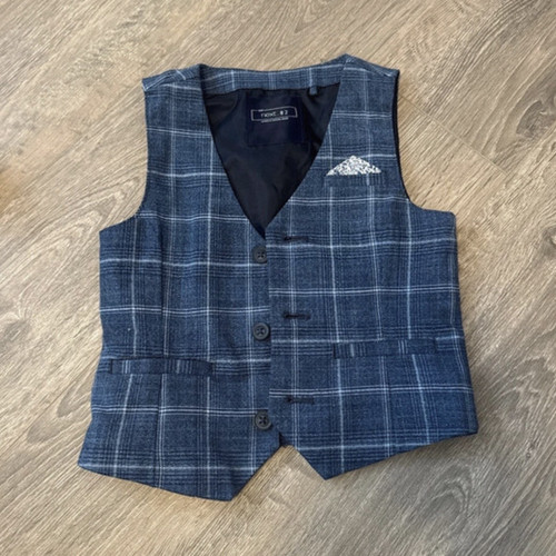 Next blue check tweed - blue, wool