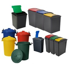 Plastic Recycle Bin With Lid