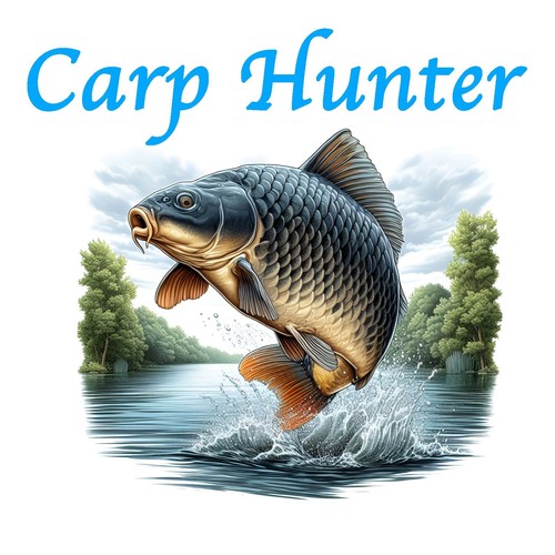 Carp hunter bumper sticker - hunter,