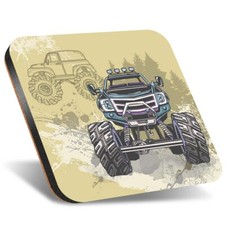1x Square Coaster 12cm Monster