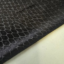 Black Croc Embossed Velvet
