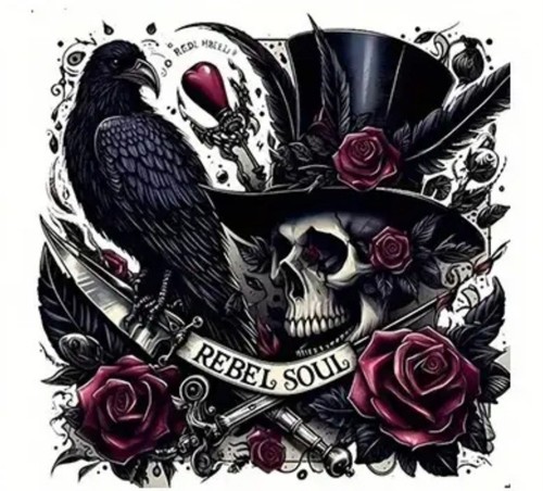 Gothic rebel soul iron on - rebel,