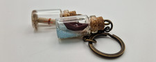 Message in a Bottle and Origami Boat in Jar Key ring, Nautical Themed Gifts