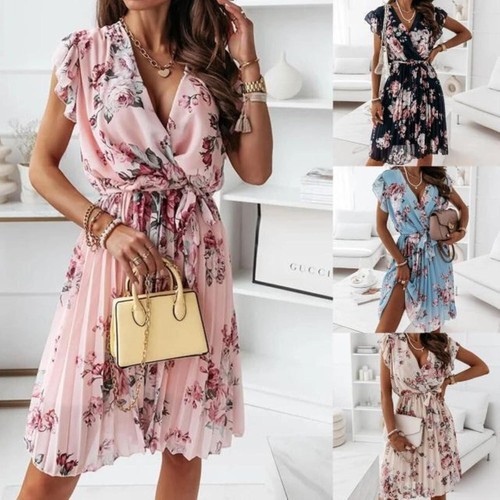 Women floral mini dress - women's,