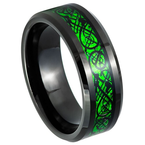 Tungsten ring band black - ring, &