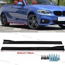 GLOSS BLACK For BMW 3 Series E90 E91 E92 E93 Side Skirts Rock Panel Splitter