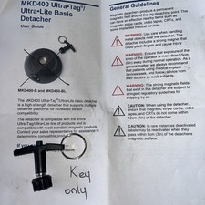 Sensormatic Key only For T-Bar Lock Mag Detacher MKDLOCK New 