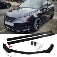 For Seat Ibiza MK4 6J 2008-2015 Car Side Skirt＆Front Bumper Lip Spoiler Splitter