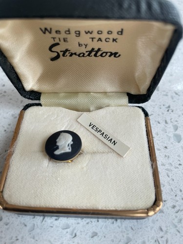 Vintage wedgwood tie tack - tie,