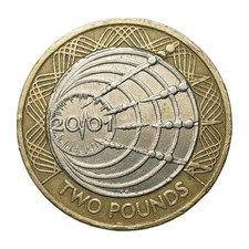 2001 UK £2 Coin Marconi
