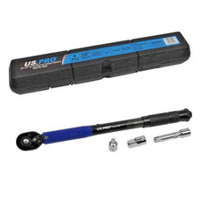US PRO 3/8" Drive Calibrated Torque Wrench 13.6/108.5Nm 10/80ft.lb With Adaptors