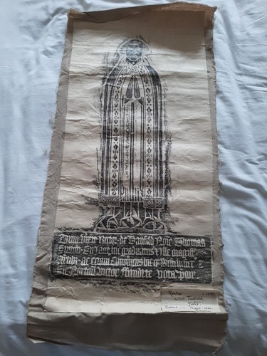 Brass rubbing 1930 thomas - rubbing,