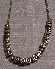 Necklace Charmed I Love Cross Stitch Lobster Closure Fashion Costume Vintage