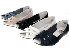 Ladies Flat Leather Down To