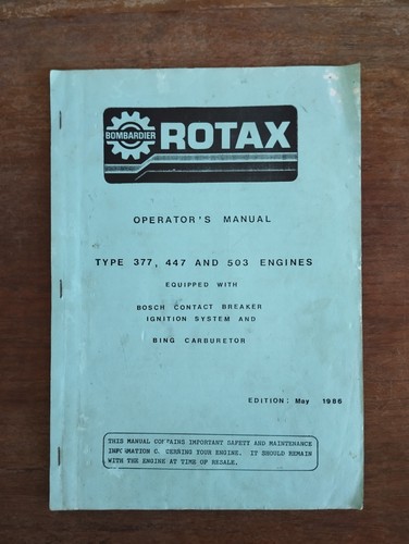 Bombardier rotax operator - bombardier, operator's