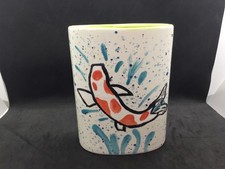 KOI CARP HAND PAINTED VASE