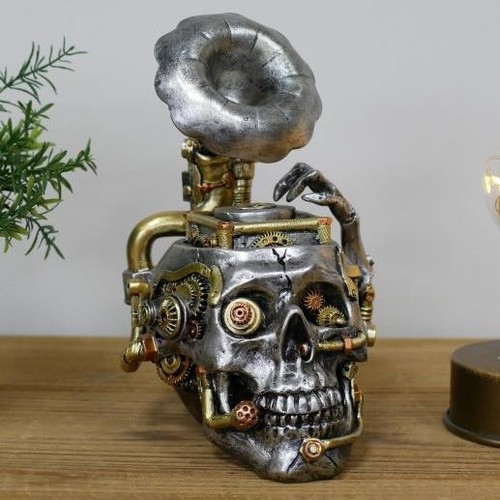 Steampunk skull ornament - steampunk,
