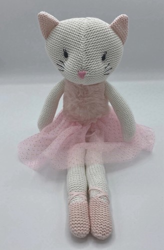 Baby knitted white kitten - baby,