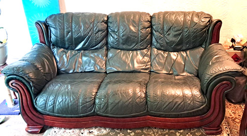 Leather sofa piece very - leather,