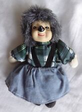 Cute Small (6"/15cm) Hedgehog Soft Toy/Collectable, solid painted face.