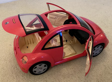 Barbie Volkswagen Pink Beetle Car by Mattel - Pretty Good Condition