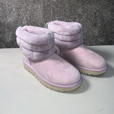 UGG Fluff Mini Quilted Boots Pink Size Uk 5 New